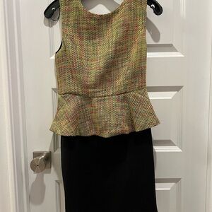 Jealous Tomato Multicolor and Black Midi Dress